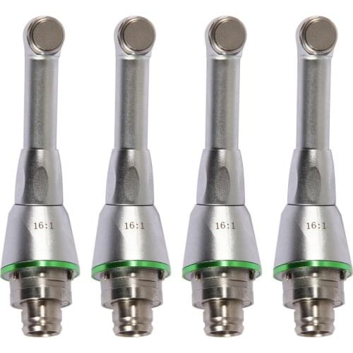 4PCS MINI Head Dental 16:1 Reduction Push Button Contra Angle handpiece fit Cordless Endo Motor For NiTi Files