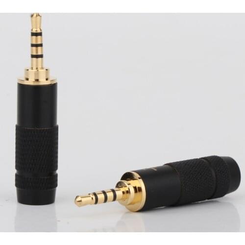 40pieces 2.5mm Plug Audio Jack Connector 4 Pole Gold-Plated Metal Earphone Adapter Soldering for DIY Stereo Headset Earphone