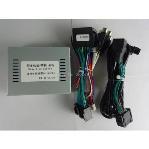 Rearview camera interface adapter for Audi A4 A5 Q5 Non MMI system with Active Parking Guidelines and Manual switch to front CAM