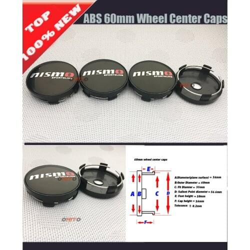 Car Accessories 20pcs/lot 56mm 60mm Car Wheel Center Cap Hub Caps Car Rims Cover Badge Emblem for Nismo Logo car styling