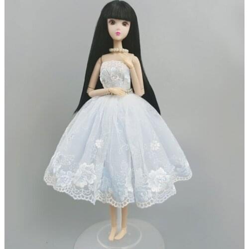 White Ballet Dress For Barbie Doll Outfits Doll Accessories Cute Dancing Costume 3-layer Skirt Clothes For Barbie Dolls Toy 1/6