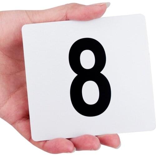 White Double Sided Plastic Table Numbers Table Seat Cards For Ring-Clip Table Number Holder Wedding Party Restaurant Bar Utensil