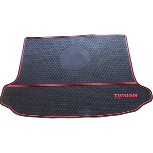 Free ship warehouse rubber texture car trunk mats for VolkswagenTiguan waterproof non slip senior enrionmental latex carpets
