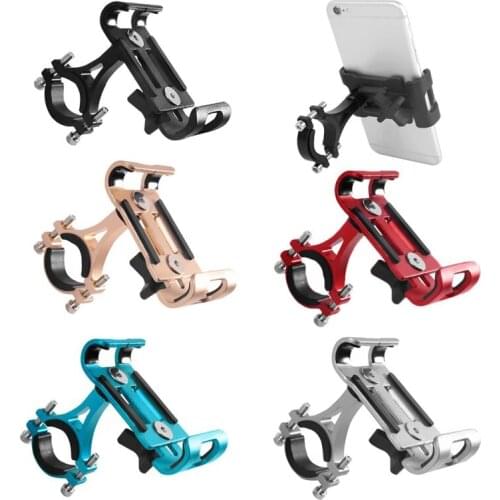 360 Degree Rotatable Bike Phone Holder 3.5-6.5" Cell Phone GPS Mount Holder Aluminium Alloy Cycling Phone Stand Support Bracket