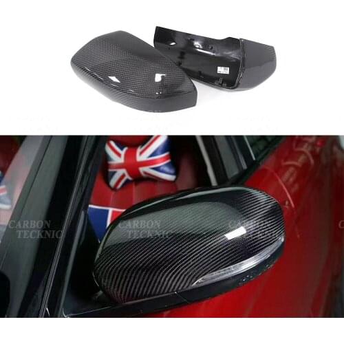 For Land Rover Range Rover Evoque Carbon Fiber Rear Side View caps Mirror Cover Replacement &Add On Style Mirror Cover 2012 2013