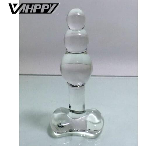 0.15KG Pyrex Glass Butt Dildo Penis Gay Sextoy Three Ball Pull Beads Back Court Anal Plug Anal Plug Male Female Dildo Sex Shop