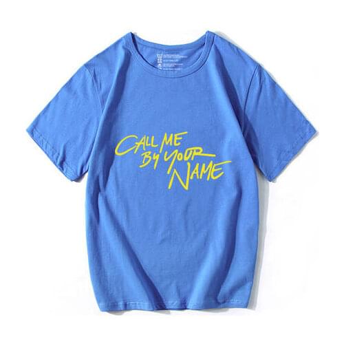 New Call me by your name T-shirt Cosplay Anime T-shirt Summer Cotton Short Sleeve Tees