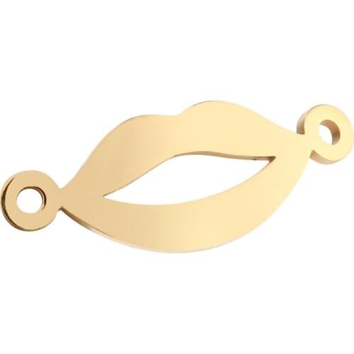 Hot sexy lip Connectors stainless steel Charms DIY Bracelet Jewelry 10mm*25mm