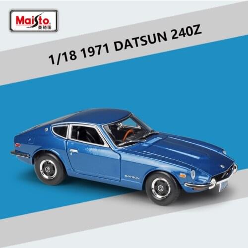 Maisto 1:18 1971 DATSUN 240Z Simulation Alloy Finished Car Model With Base Collection Ornament Gifts
