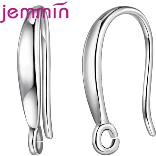 Hot Sell Simple DIY Earring Hooks Fashion Twist 925 Sterling Silver Jewelry Findings for Women Earring Marking 5 Pair