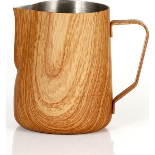 300/600ml Graining Stainless Steel Frothing Pitcher Pull Flower Cup Espresso Coffee Jug Milk Frothers Mug Coffee Tools