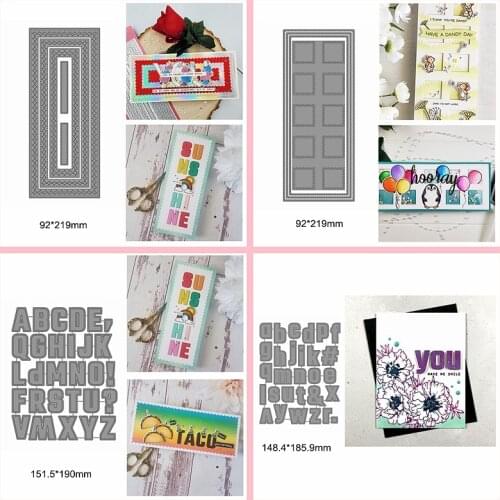 Square Hollowed Layered Metal Cutting Dies A-Z 26 Letter Words Sentence Diy Scrapbook Craft New Stencils Make Cards Die Cut 2020