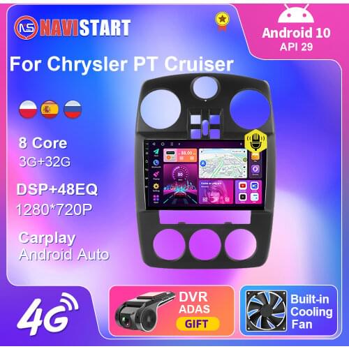 9 inch For Chrysler PT Cruiser 2007-2009 Car Radio 4G WIFI Multimedia Player Navigation Car Android Auto 2 din Android 10 No DVD