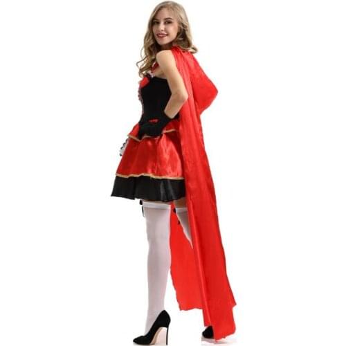 2021 new Little Red Riding Hood costume XL game uniform cosplay European and American ladies Halloween sexy cloak queen