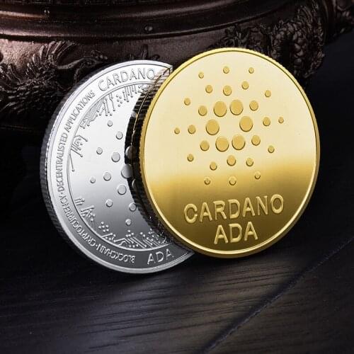 New Creative Souvenir Gold Plated Bitcoin ADA Coin Collectible Gift Art Collection Physical Commemorative Coin Home Decor