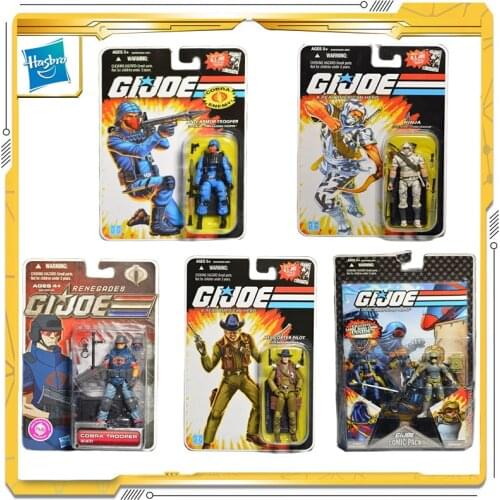 Original Hasbro G.I. Joe 25th Ninja Helicopter Pilot Anti-Armor Trooper Cobra Trooper Action & Toy figures Model Toys
