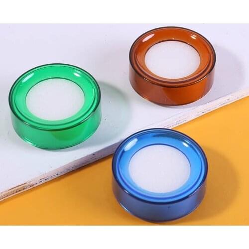2PCS/Lot Plastic Round Case Finger Wet Sponge Damper for Casher Count Money Random Color