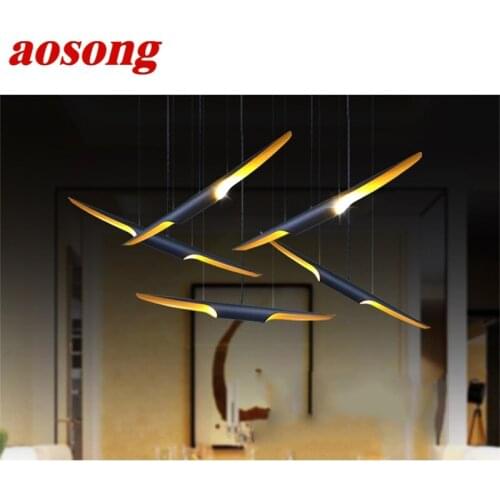 AOSONG Postmodern Pendant Light Creative Simple LED Lamps Fixtures For Home Decorative Dining Room