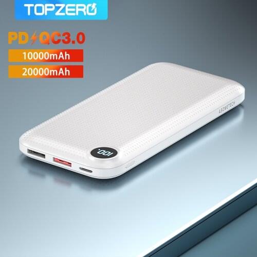 Power Bank 10000mAh With 18W PD QC3.0 Quick Charge External Battery Charger PowerBank 10000 20000 mAh For iPhone 12 11 PoverBank