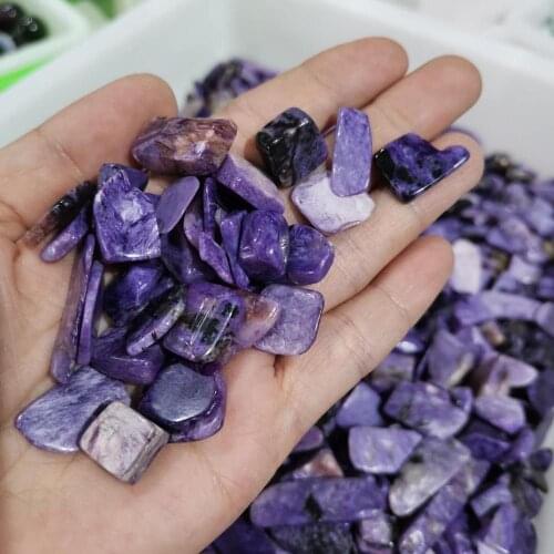 Natural Charoite chips gemstone Crystal Stones Reiki Healing