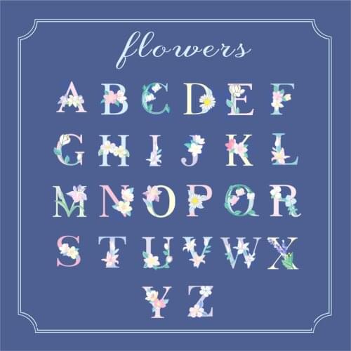 Self Adhesive 26pc English Alphabet A-Z Letter Patches for Clothing Flower Embroidery Appliques Iron on Letters Clothes Sticker
