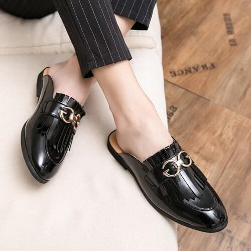 Slipersman leather mens half trend mens lather male for stylish fashion flops Mens flop outdoor indoor 45 massage