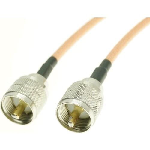 UHF male plug to UHF male Jumper Pigtail RG142 RG-142 M17/60 Coaxial RF Cable