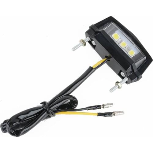 Universal 12V Mini Motorcycle License Plate LED Tail Rear Light Waterproof Motorcycle License Light Lamp