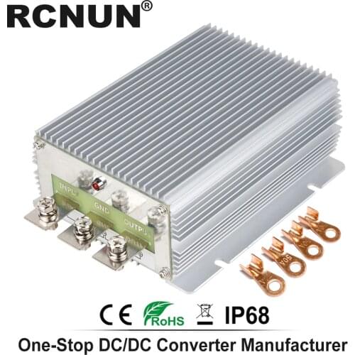 RCNUN High Efficiency 12V-48V 15 Amp Step Up DC to DC Power Converter 12V to 48V 10A DC-DC Boost Voltage Regulator