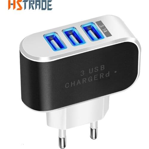 Olnylo 3 Port USB Charger EU US 5V 2A Fast Charger Adapter For iPhone XR 11 Pro Samsung S10 S9 Plus Huawei Mobile Phone Chargers