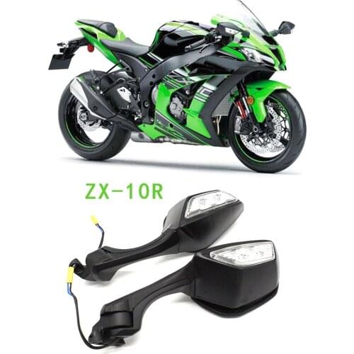 Motorcycle Rearview Mirrors Turn Signals For Kawasaki Ninja ZX10R ZX-10R 2016-2017-2018