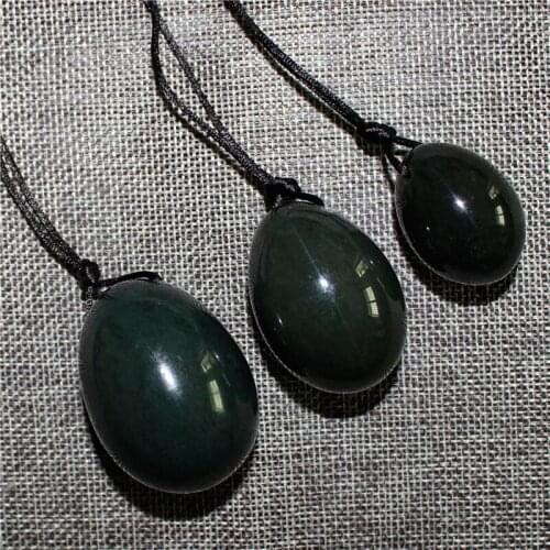 Nephrite Jade Eggs For Women Kegel Exercise Drilled Jade Yoni Egg Set Vaginal Muscle Tightening Ball Crystal Stone Massage