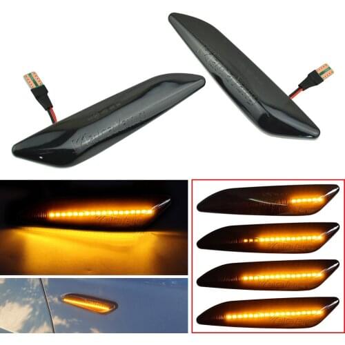 2X For Alfa Romeo 147/156 For Fiat Tipo For Lancia Delta 3 Ypsilon Canbus LED Dynamic Side Marker Light Turn Signal Blinker Lamp