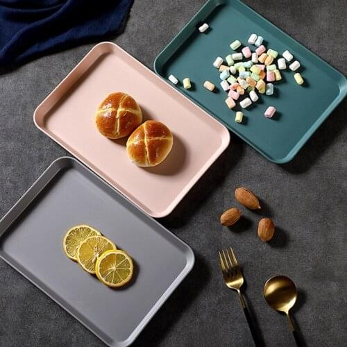 3Pcs Nodic Square Storage Tray Desktop Fruit Bread Tea Pot Holder Food Sundries Organizer