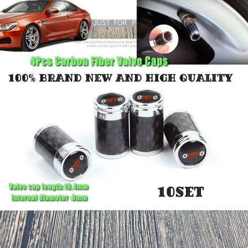 40PC 10sets Hight Quality With Box Carbon Fiber Black Wheel Tire Valves Tyre Stem Air Caps Auto Accessory for All Car Styling