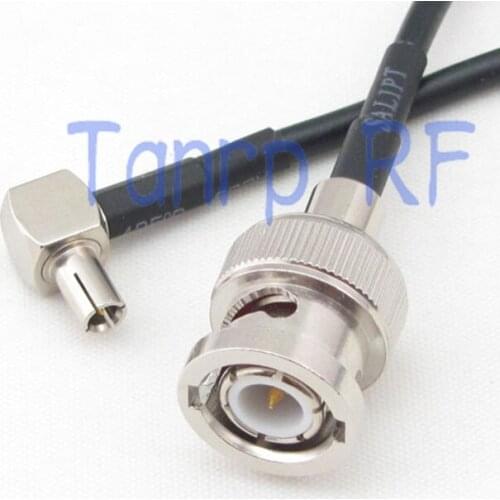6in BNC male plug to TS9 male plug right angle RF connector adapter 15CM Pigtail coaxial jumper cable RG174 extension cord