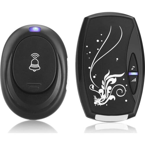 Wireless Doorbell Kit 1 Push Button 1 Plug-In Receiver 36 Melodies 4 Volume Levels NOV99