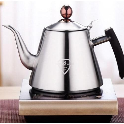 1PC Stainless Steel Flat-Bottomed Pot Cooker Teakettle Flat-Bottomed Kettle Induction Cooker Kettle Teapot Tea Set Water