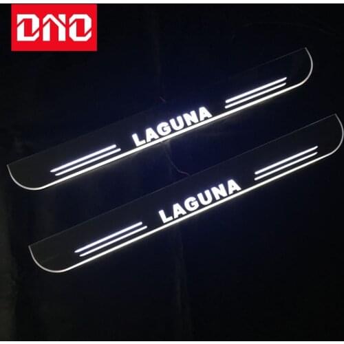 DNO Trim Pedal LED Car Light Door Sill Scuff Plate Pathway Dynamic Streamer Welcome Lamp For Renault Laguna
