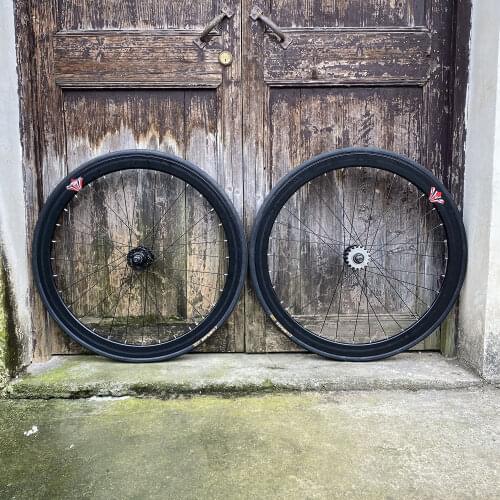 Fixie bike wheel rim 40mm with tires 32h hub single speed track bike wheelset fixed gear bike Aluminum Alloy