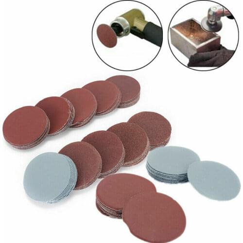 100pcs 50mm Round Sandpaper Disk Sand Sheets Grit 80-3000 loop sanding disc polish,for cleaning and polishing