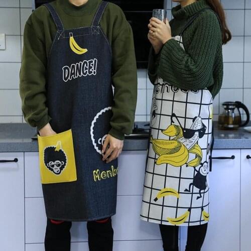 Kitchen Apron Coffee flower shop Work apron BBQ Bib Apron For Women Cooking Baking Restaurant Apron Home Cleaning Tools