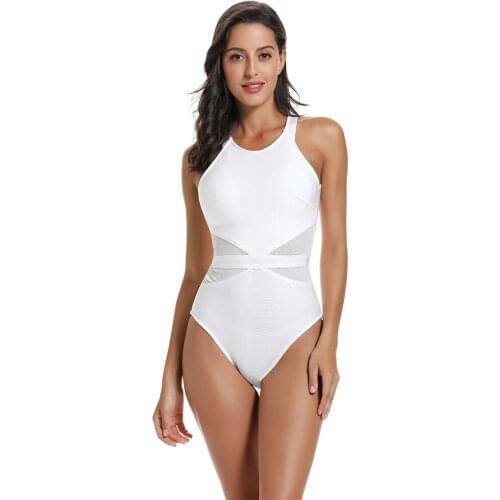 Rayon Swimming Suit Summer Womens Swimsuit Bodysuit Fashion Women Bodycon Lady One-piece Swimwear Black White Bandage Bodysuit