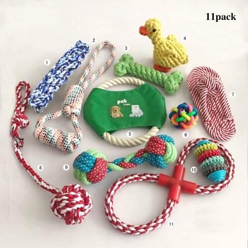 12Pcs Large Dog Toy Sets Chew Rope Toys for Dog Chewing Toys for Dog Outdoor Teeth Clean Toy for Big Dogs Juguete Para Perros