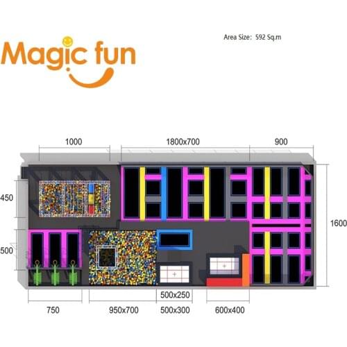MAGICFUN indoor inflatable trampoline with foam pit and trampoline manufacturer