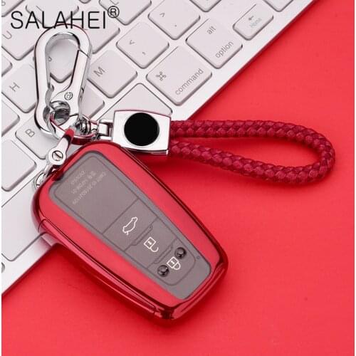 New TPU+PC Full Cover Car Key Case For Toyota Camry Corolla C-HR CHR Prado 2018 2 3 Button Auto Key Shell Keychain Accessories