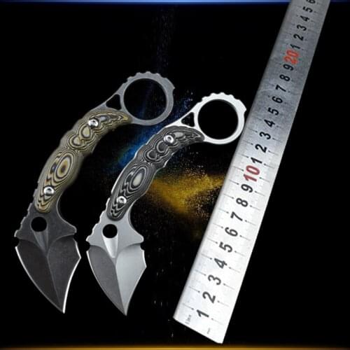 DC53 Steel Blade G10 handle Karambit Knives Mini Eagle Claw Knife CSGO Outdoor Camping Portable Survival Tactical Pocket Knife