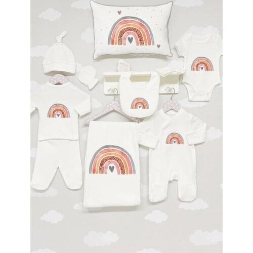 Organic 11 Piece Jacquard Hospital Output-For Baby Series Baby Set Lux 100 Cotton High Quality