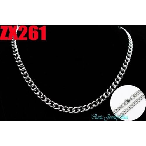 14"-38" length stainless steel necklace 6mm Figaro distorted chain fashion Jewelry man male necklace chains ZX261