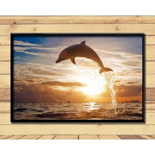 Dolphin Lovely Marine Animal (1) Wall Posters Prints Silk Art Painting For Home Wall Bedroom Decor